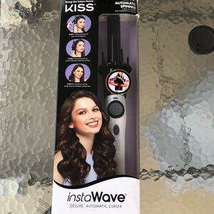 KISS Instawave Deluxe Automatic Rotating Curling Iron, Patented Automotic Spinne